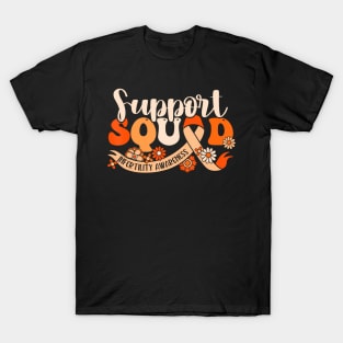 Orange Infertility Awareness Support Squad Partner Month T-Shirt